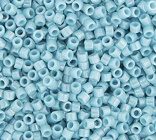 DB-0217 5.2 Grams of 11/0 Opaque Light Aqua Lustre Miyuki Delica Beads