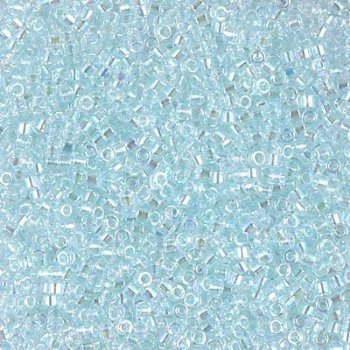 DB-0083 5.2 Grams of 11/0 Lined Rainbow Light Aqua Delica Beads