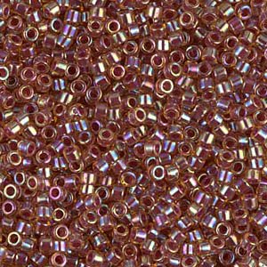 DB-0088 5.2 Grams of 11/0 Dyed Lined Topaz AB Delica Beads