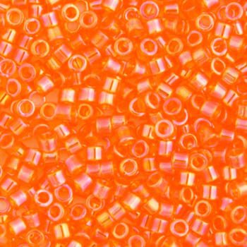 DB-0151 5.2 Grams of 11/0 Transparent Light Orange AB Delica Beads