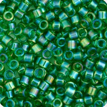 DB-0152 5.2 Grams of 11/0 Transparent Green AB Miyuki Delica Beads