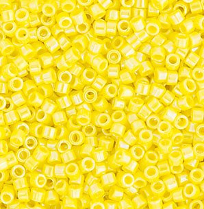 DB-0160 5.2 Grams of 11/0 Opaque Yellow AB Delica Beads
