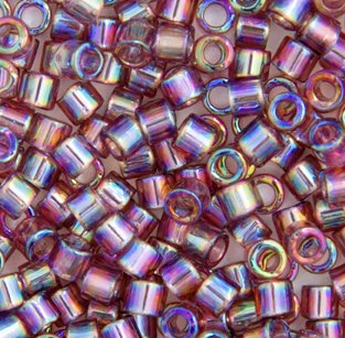 DB-0173 5.2 Grams of 11/0 Transparent Lilac AB Delica Beads