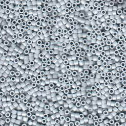 DB-0209 5.2 Grams of 11/0 Opaque Light Grey Lustre Miyuki Delica Beads