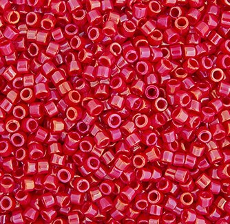 DB-0214 5.2 Grams of 11/0 Opaque Red AB Miyuki Delica Beads