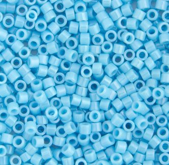 DB-0215 5.2 Grams of 11/0 Opaque Light Blue AB Miyuki Delica Beads