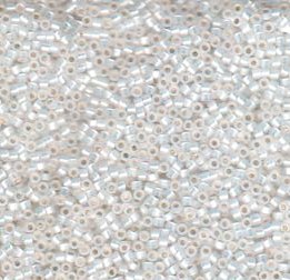 DB-0221 5.2 Grams of 11/0 Gilt Lined White Opal Miyuki Delica Beads