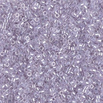 DB-0241 5.2 Grams of 11/0 Crystal Light Lavender Lined Ceylon Miyuki Delica Beads