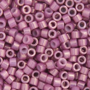 DB-0253 5.2 Grams of 11/0 Opaque Mauve Golden Lustre Miyuki Delica Beads