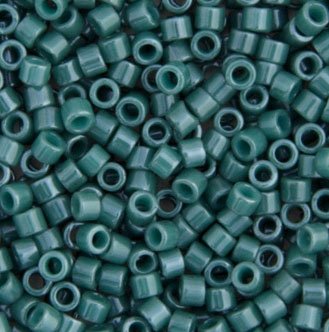 DB-0264 5.2 Grams of 11/0 Opaque Turquoise Glazed Lustre Miyuki Delica Beads