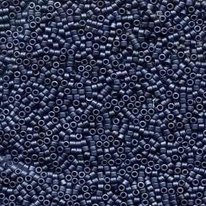 DB-0301 5.2 Grams of 11/0 Opaque Matte Blue Grey Lustre Miyuki Delica Beads