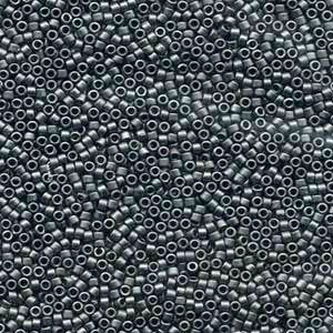 DB-0306 5.2 Grams of 11/0 Matte Metallic Dark Grey Miyuki Delica Beads