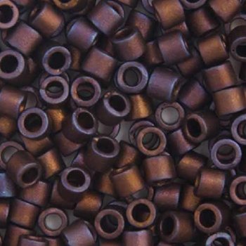 DB-0312 5.2 Grams of 11/0 Matte Metallic Copper AB Delica Beads