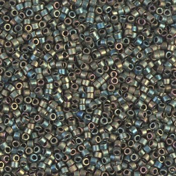DB-0324 5.2 Grams of 11/0 Matte Metallic Green Iris Miyuki Delica Beads
