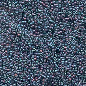 DB-0325 5.2 Grams of 11/0 Matte Metallic Blue Iris Miyuki Delica Beads