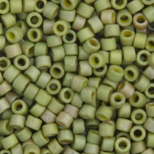 DB-0372 5.2 Grams of 11/0 Matte Metallic Light Yellow Green Miyuki Delica Beads