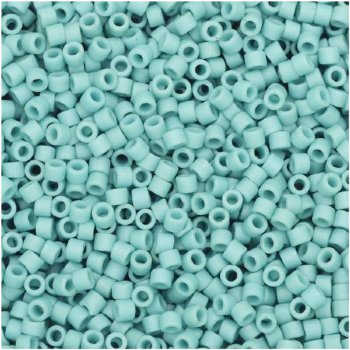 DB-0375 5.2 Grams of 11/0 Matte Metallic Light Aqua Miyuki Delica Beads