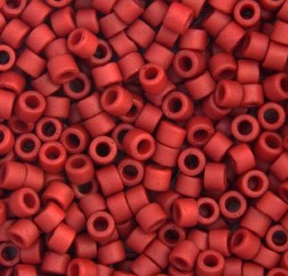 DB-0378 5.2 Grams of 11/0 Matte Metallic Dark Red Maroon Delica Beads