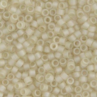DB-0383 5.2 Grams of 11/0 Transparent Matte Pale Beige Glazed Lustre Miyuki Delica Beads