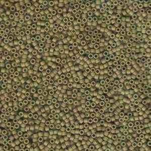 DB-0390 5.2 Grams of 11/0 Matte Opaque Green Tea Miyuki Delica Beads
