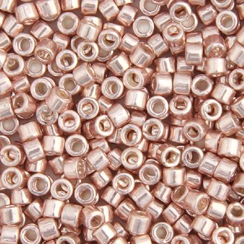 DB-0418 5.2 Grams of 11/0 Opaque Dyed Galvanized Light Rose Delica Beads