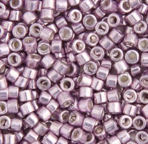 DB-0419 5.2 Grams of 11/0 Opaque Glavanized Dyed Rose Delica Beads