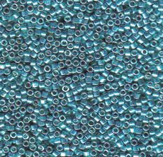 DB-0427 5.2 Grams of 11/0 Opaque Dyed Galvanized Dark Aqua Delica Beads