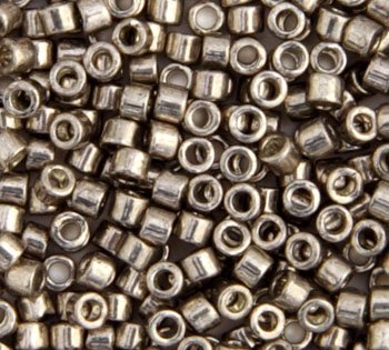 DB-0436 5.2 Grams of 11/0 Opaque Glavanized Dyed Pewter Delica Beads