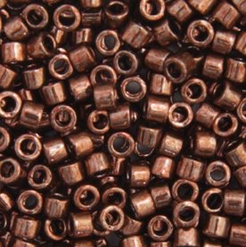 DB-0460 5.2 Grams of 11/0 Rose Gold Bronze Nickel Plated Delica Beads