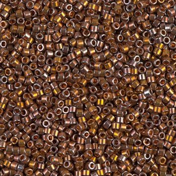 DB-0506 3.3 GRAMS of 11/0 24kt Dark Red AB Plated Delica Beads