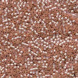 DB-0622 5.2 Grams of 11/0 Silverlined Peach Alabaster Opal Delica Beads