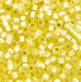 DB-0623 5.2 Grams of 11/0 Silverlined Jonquil Alabaster Opal Delica Beads