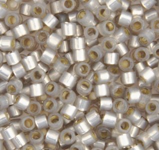 DB-0630 5.2 Grams of 11/0 Silverlined Smoke Grey Alabaster Opal Delica Beads