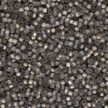 DB-0631 5.2 Grams of 11/0 Silverlined Dark Grey Alabaster Opal Delica Beads