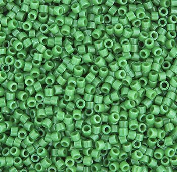 DB-0655 5.2 Grams of 11/0 Dyed Opaque Kelly Green Delica Beads