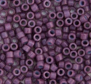 DB-0662 5.2 Grams of 11/0 Opaque Dyed Dark Mauve Delica Beads