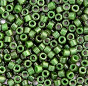 DB-0663 5.2 Grams of 11/0 Dyed Opaque Forest Green Delica Beads