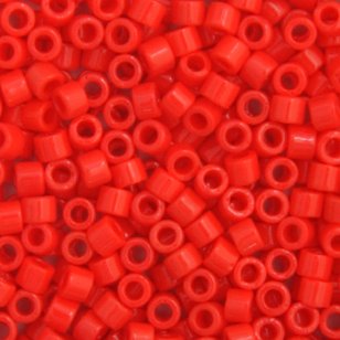 DB-0727 5.2 Grams of 11/0 Opaque Red Vermillion Miyuki Delica Beads