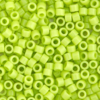 DB-0733 5.2 Grams of 11/0 Opaque Chartreuse Delica Beads