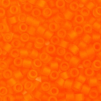DB-0744 5.2 Grams of 11/0 Matte Transparent Orange Miyuki Delica Bead