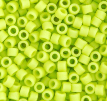 DB-0763 5.2 Grams of 11/0 Matte Opaque Chartreuse Delica Beads