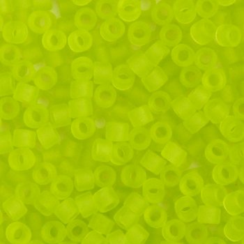 DB-0766 5.2 Grams of 11/0 Matte Transparent Chartreuse Miyuki Delica Beads