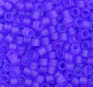 DB-0783 5.2 Grams of 11/0 Matte Transparent Dyed Purple Delica Beads