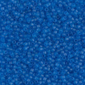 DB-0787 5.2 Grams of 11/0 Matte Transparent Dyed Capri Blue Miyuki Delica Beads