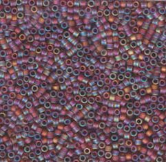 DB-0853 5.2 Grams of 11/0 Transparent Matte Light Brown AB Delica Beads