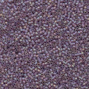 DB-0857 5.2 Grams of 11/0 Transparent Matte Smoky Amethyst AB Delica Beads