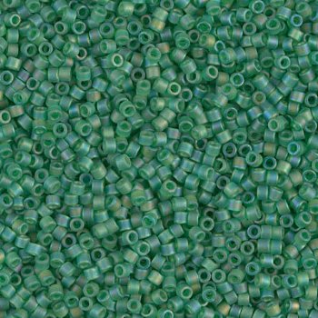 DB-0858 5.2 Grams of 11/0 Matte Transparent Light Green AB Miyuki Delica Beads