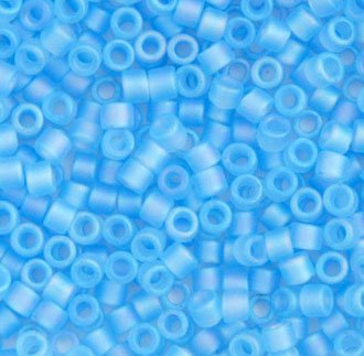 DB-0861 5.2 Grams of 11/0 Transparent Matte Aqua AB Delica Seed Beads