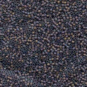 DB-0865 5.2 Grams of 11/0 Transparent Matte Dark Brown AB Delica Seed Beads