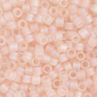 DB-0868 5.2 Grams of 11/0 Transparent Matte Pink Mist AB Delica Beads